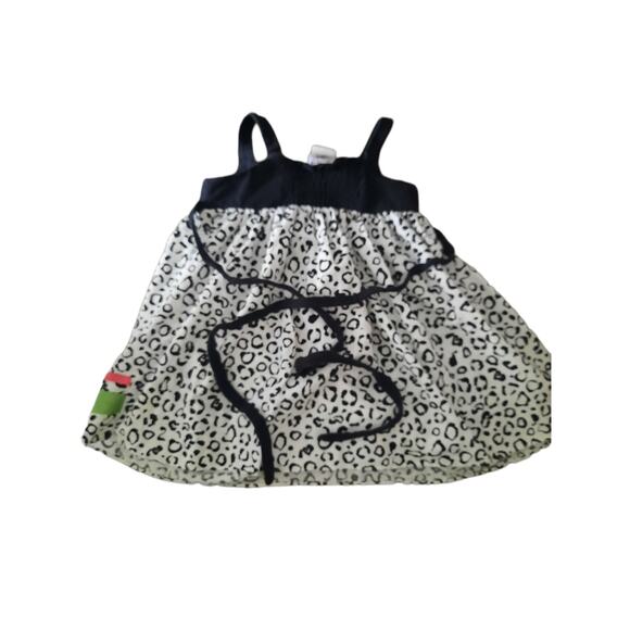 Goodlad of Philadelphia Black White print Blue Pink Green bows spaghetti straps - Picture 6 of 9